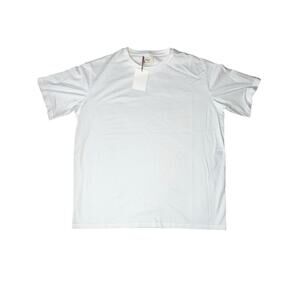 Bally designer all white crew neck single stitch T-shirt men's US size XXL NEW